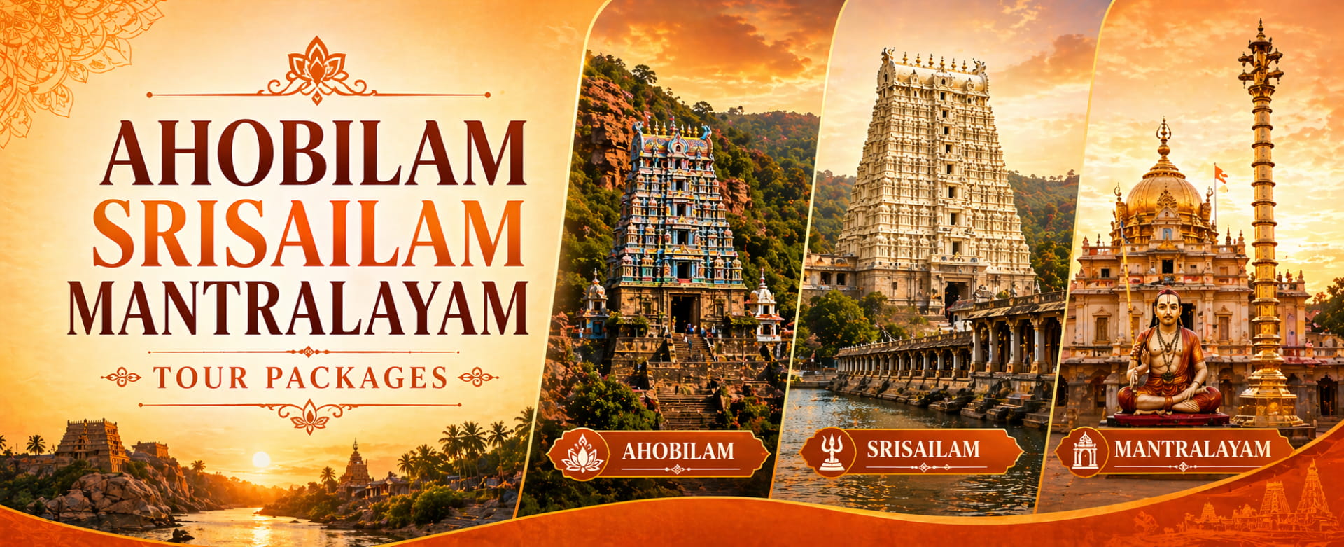 Ahobilam Srisailam Mantralayam Tour Packages