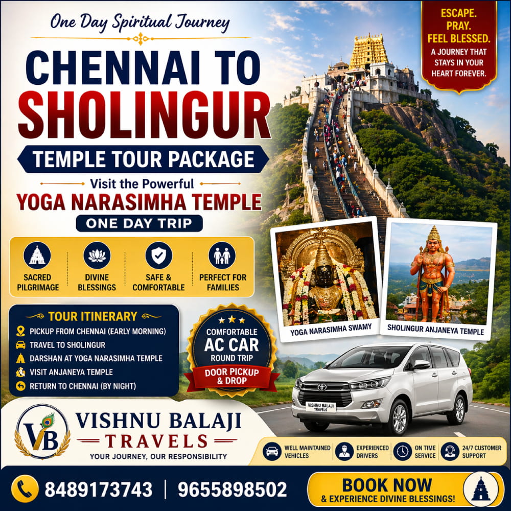Chennai To Sholingur Temple Tour Package