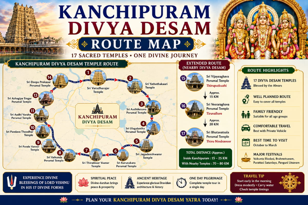Kanchipuram Divya Desam Route Map