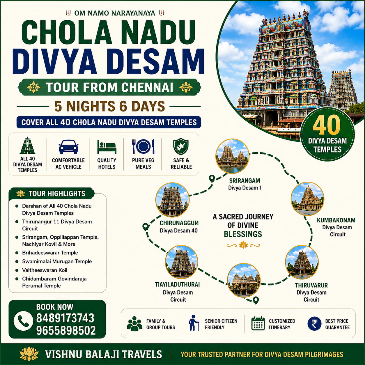 40 Cholanadu Divyadesam Tour From Chennai