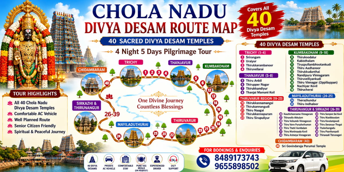 Chola Nadu Divya Desam Route Map