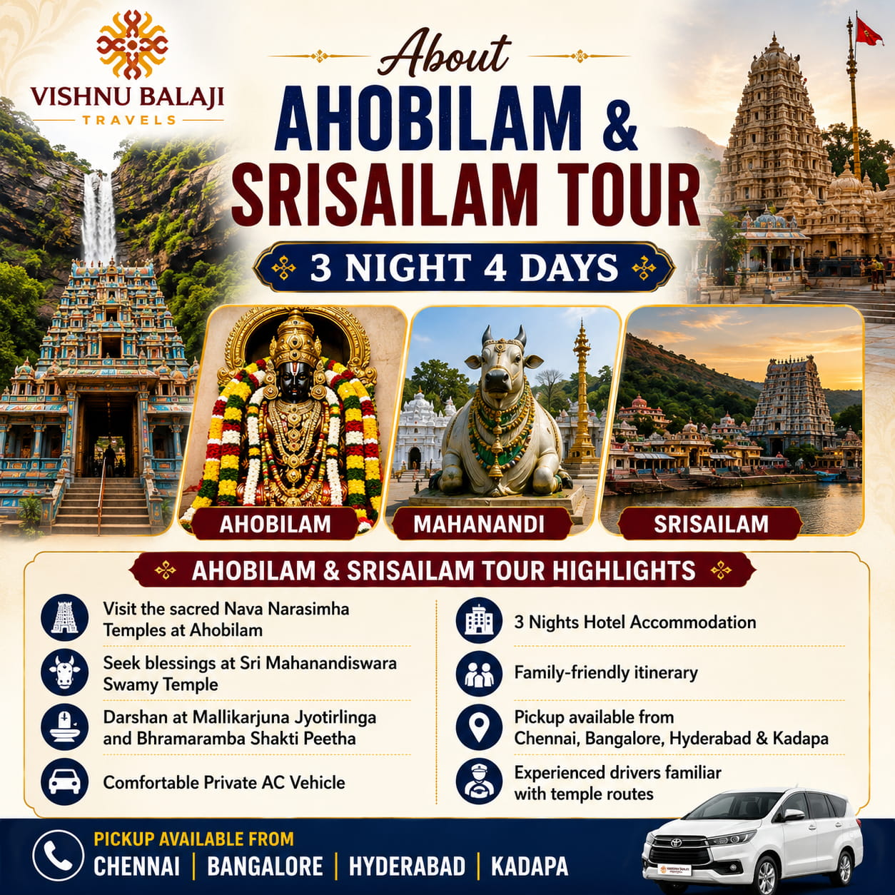 About Ahobilam Srisailam Tour Package