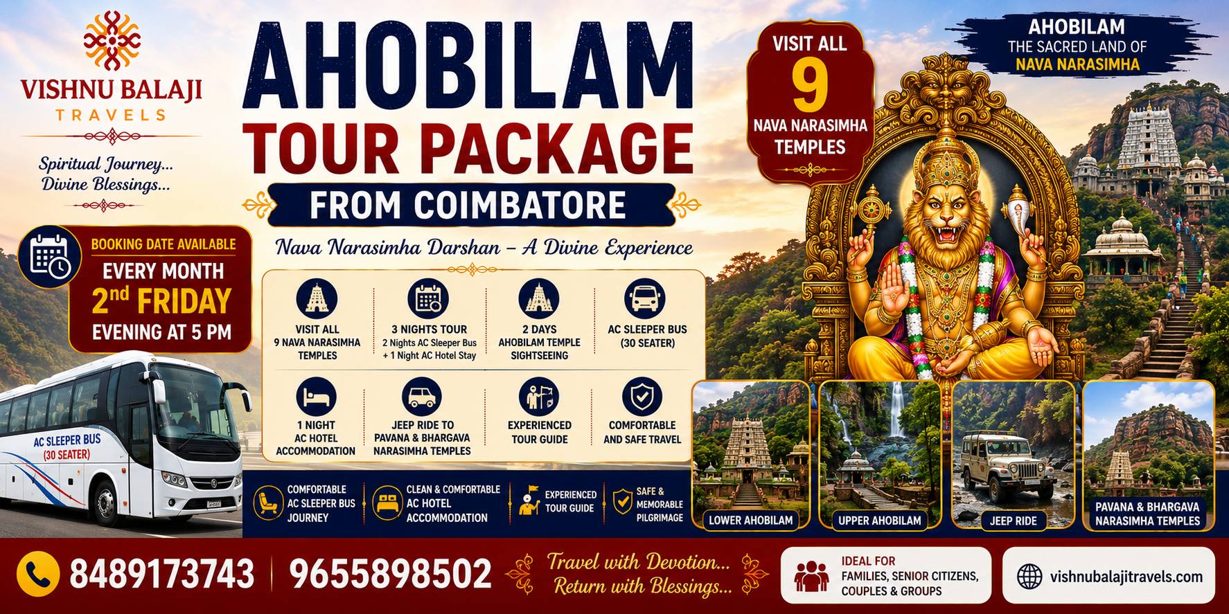 Ahobilam Tour Package From Coimbatore