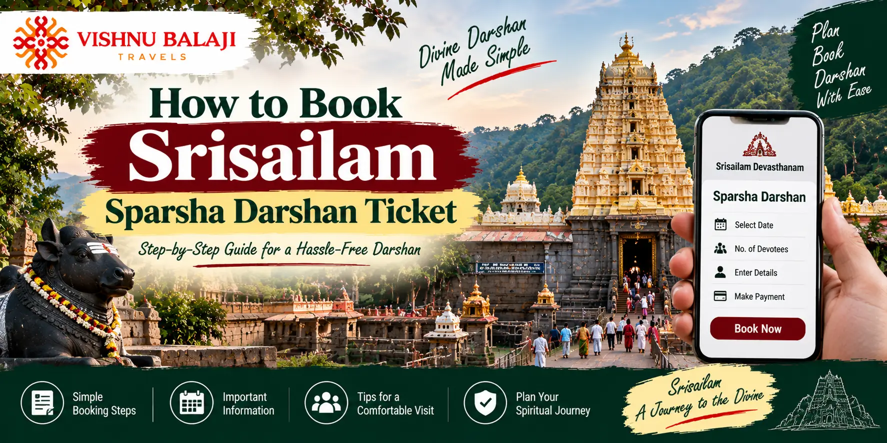 How To Book Srisailam Sparsha Darshan Ticket