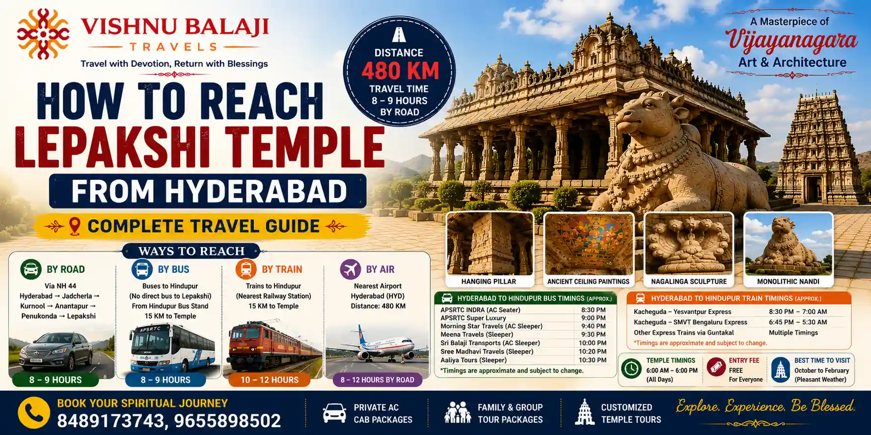 Hyderabad To Lepakshi