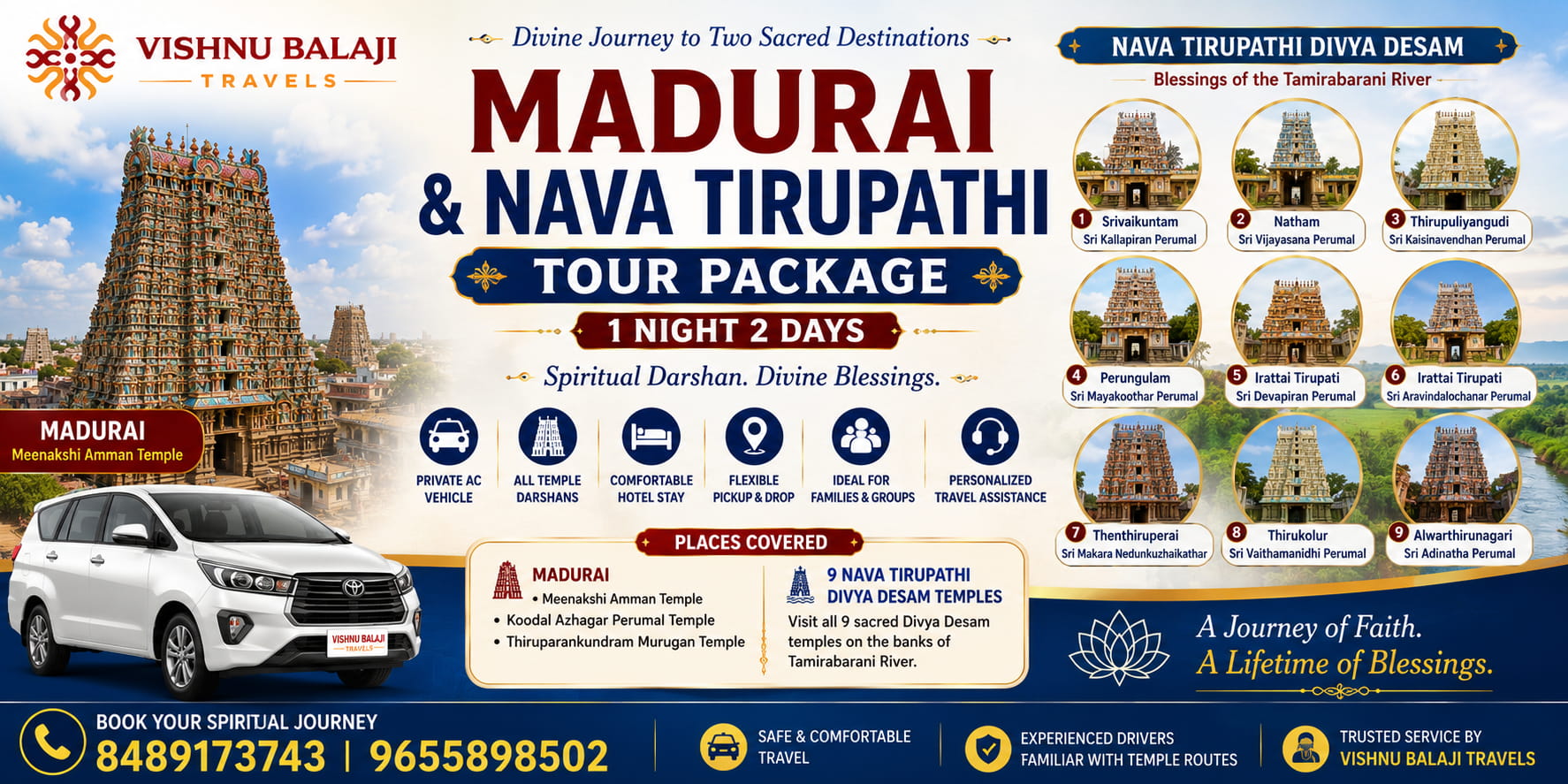 Madurai Nava Tirupathi Temple Tour