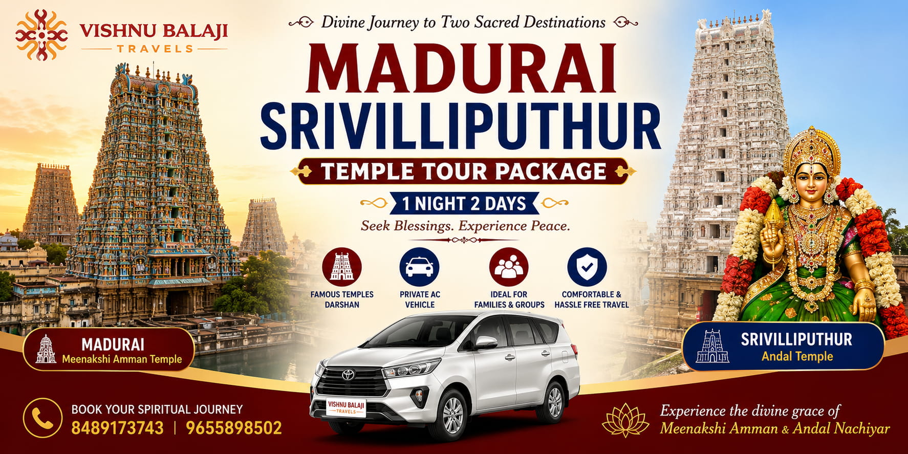 Madurai Srivilliputhur Temple Tour Package