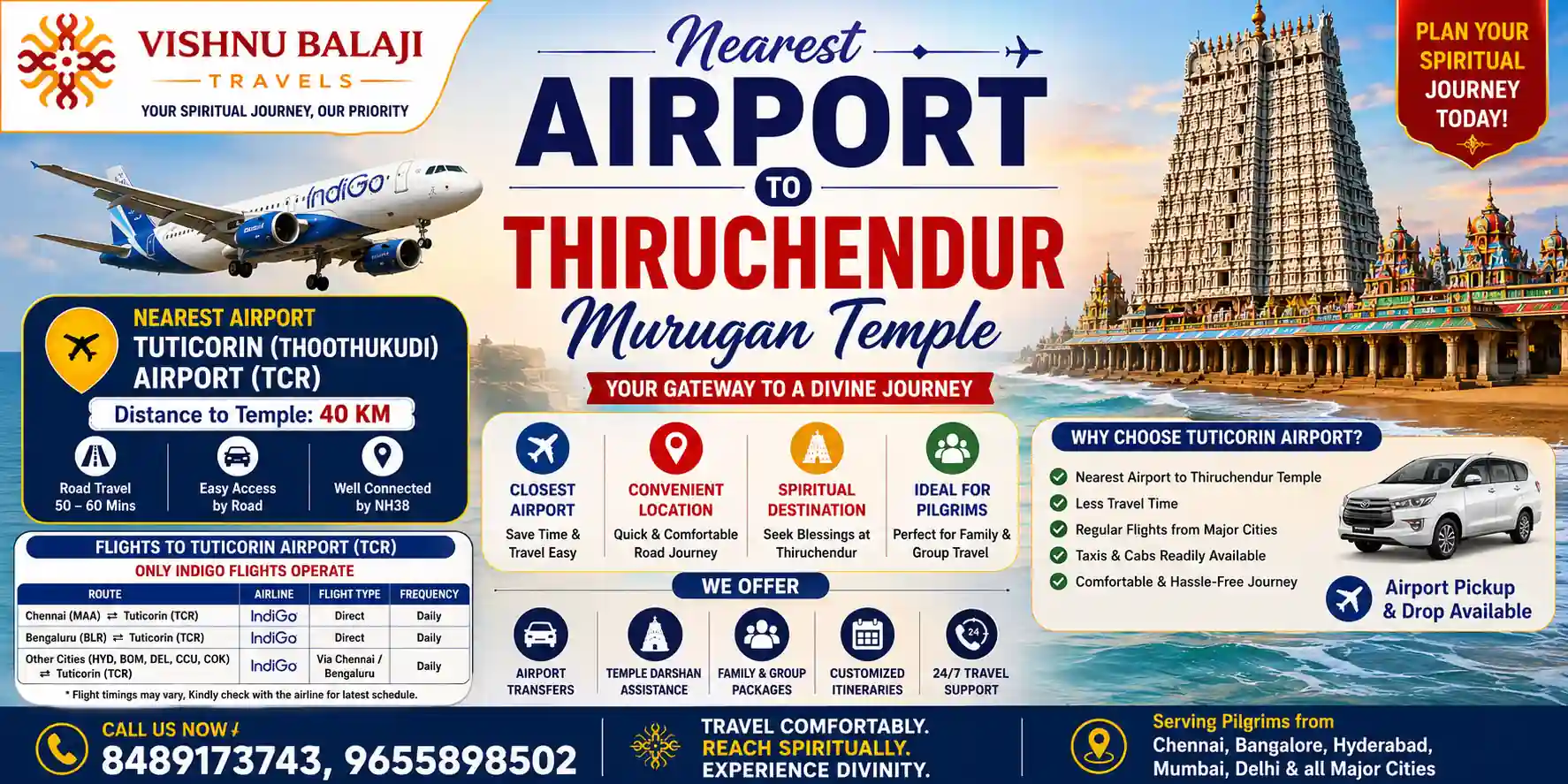 Nearest Airport To Thiruchendur