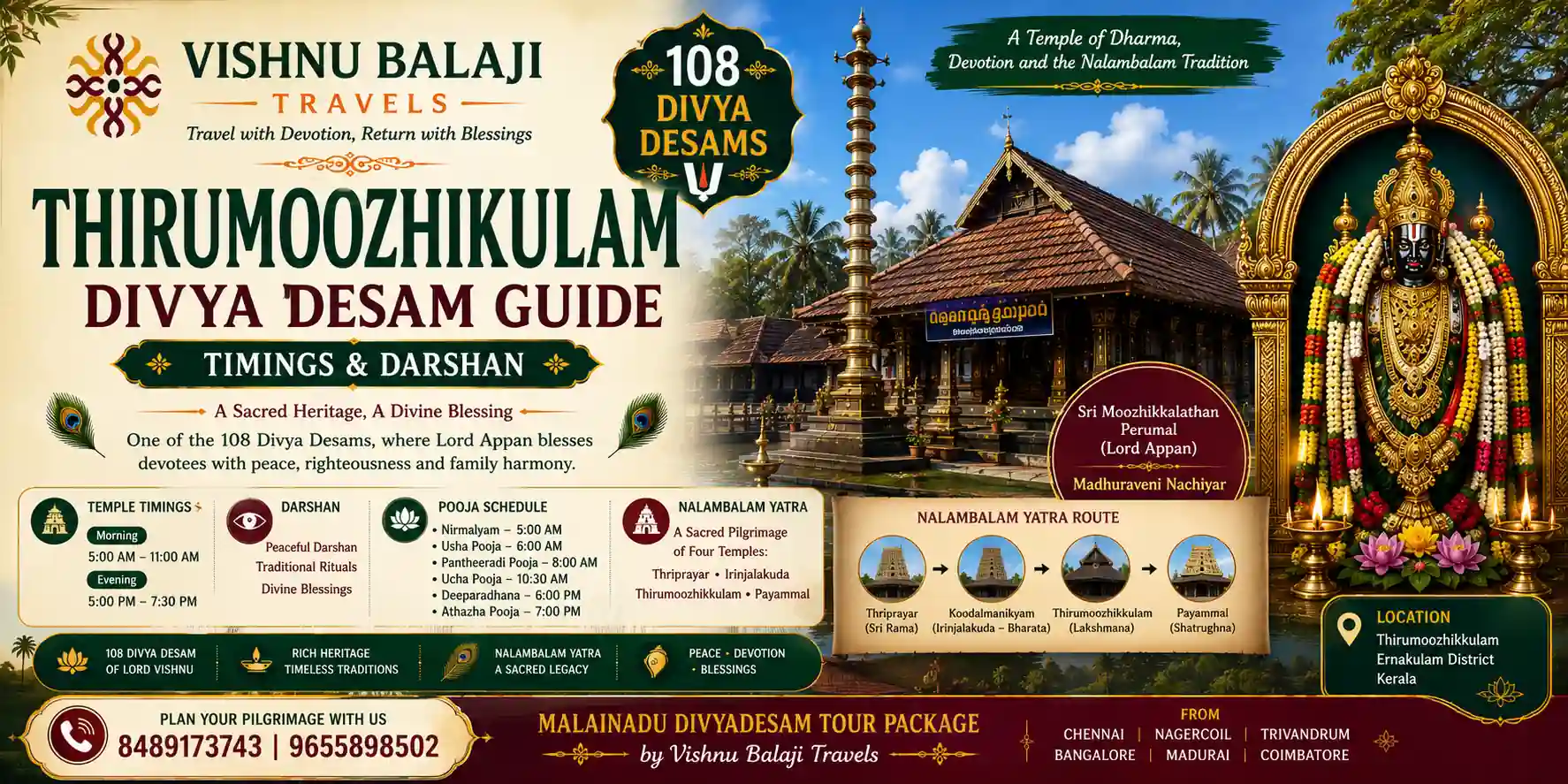 Thirumoozhikkulam Temple Guide