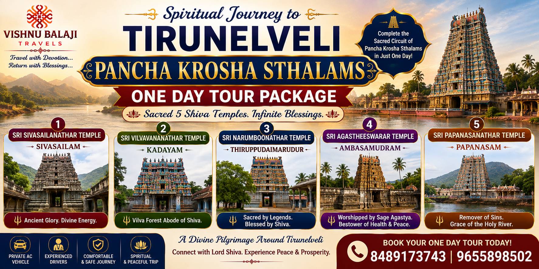 Tirunveli Pancha Krosha Sthalams Tour