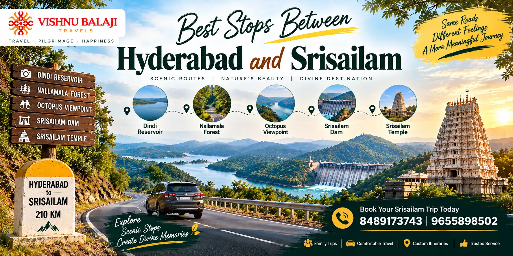 Best Stops Between Hyderabad And Srisailam