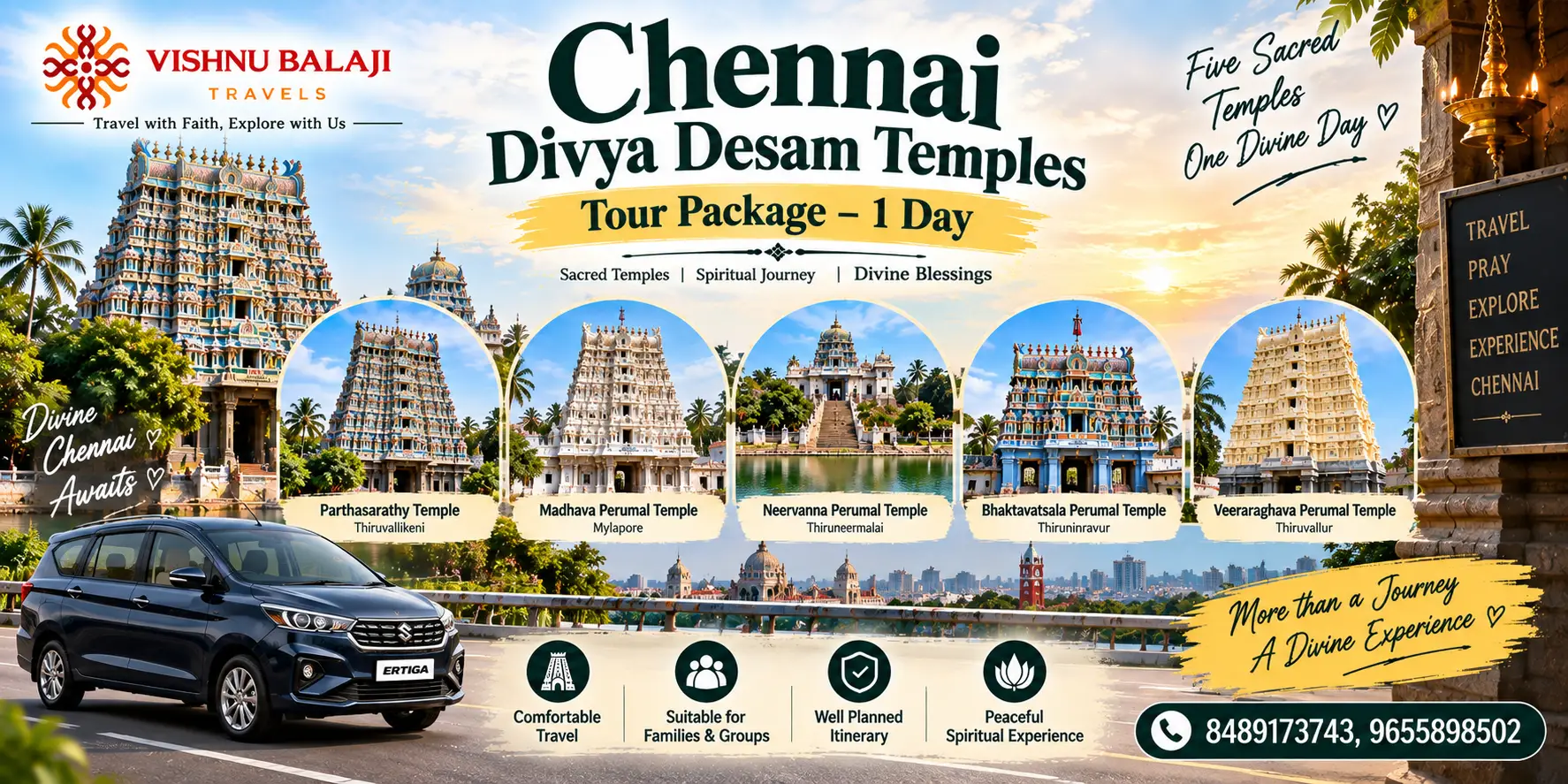 Chennai Divya Desam Temples Tour Package 1 Day
