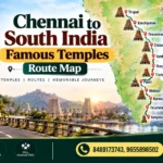 Chennai to South India Famous Temples Route Map
