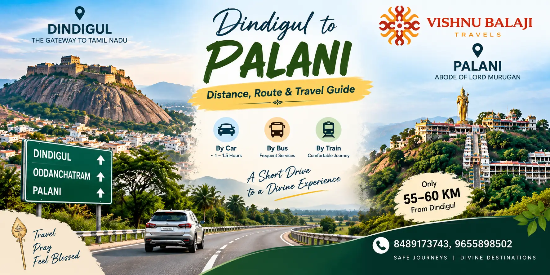 Dindigul To Palani Travel Guide