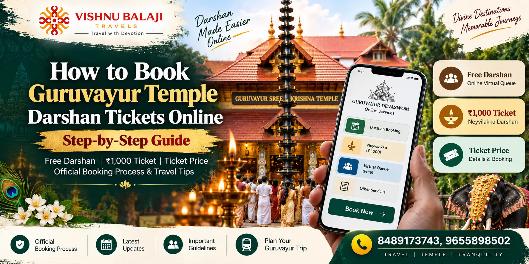 How To Book Guruvayur Temple Darshan Tickets Online