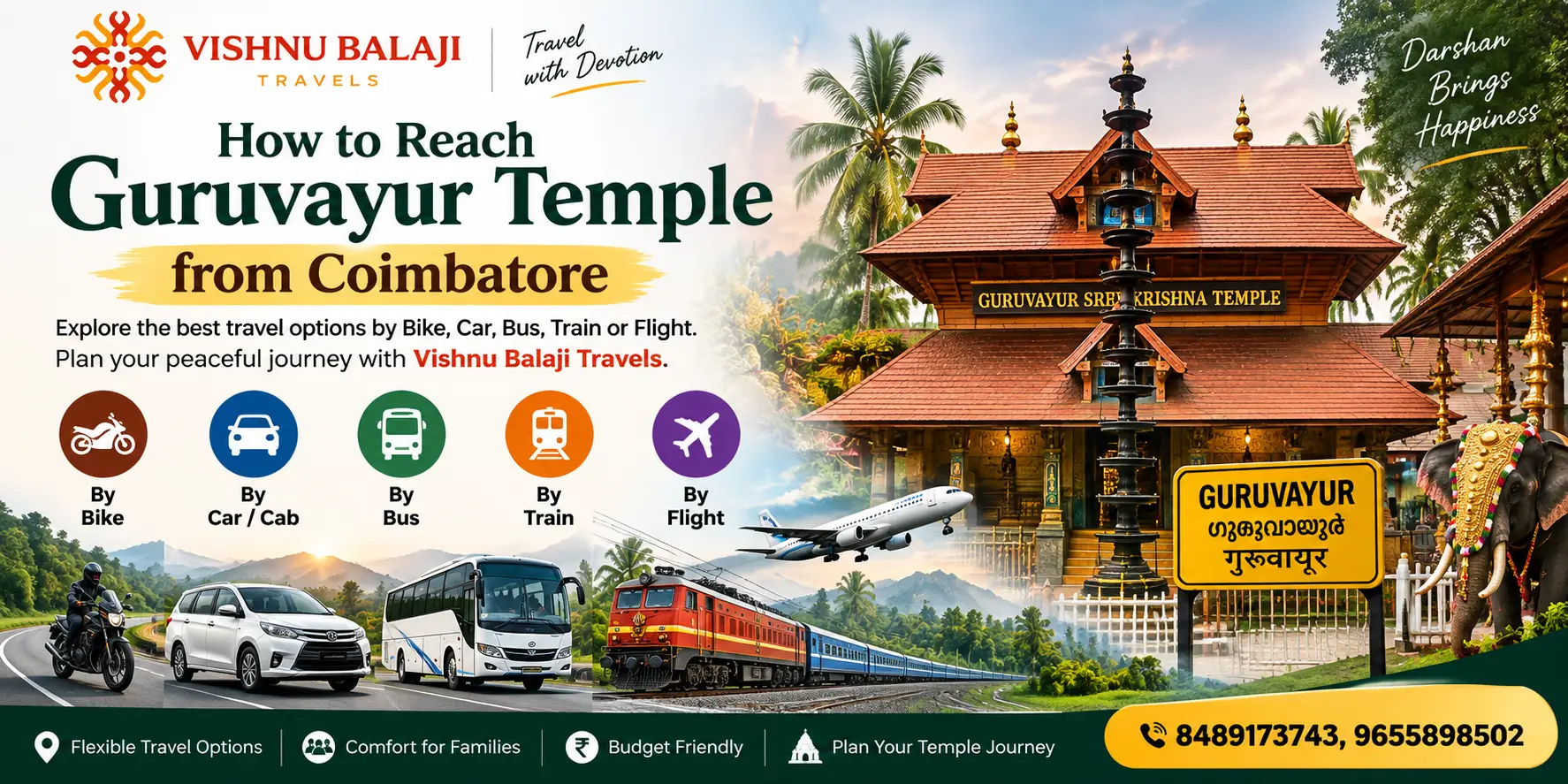 How To Reach Guruvayur Temple From Coimbatore