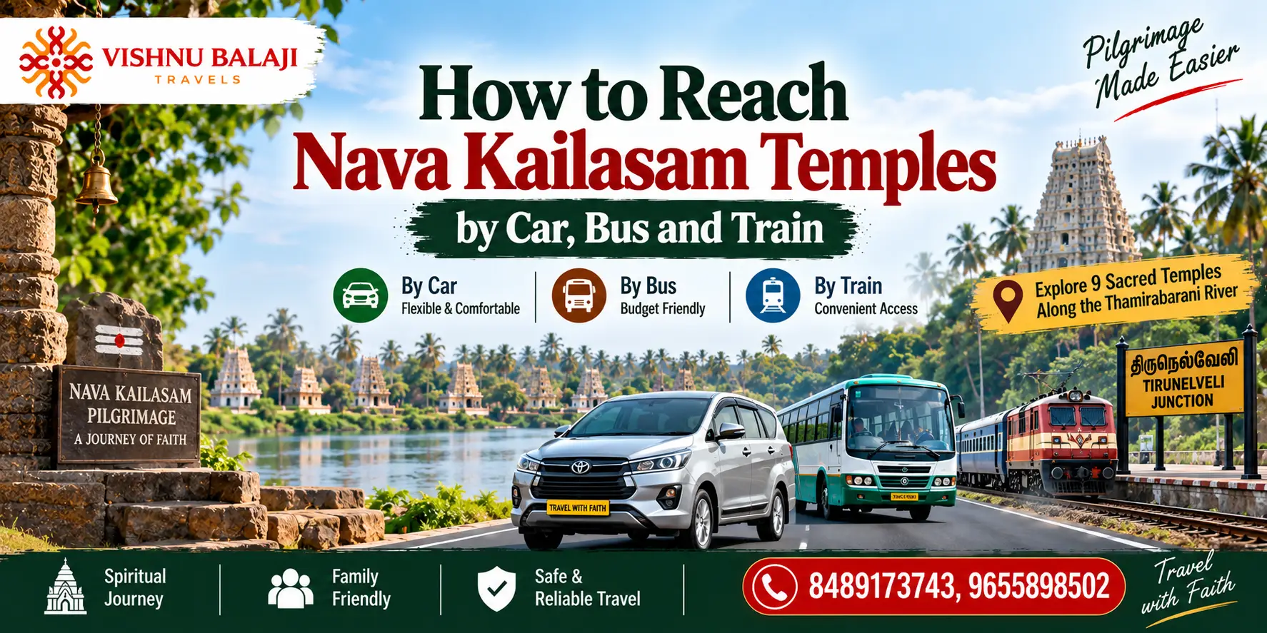 How To Reach Nava Kailasam Temples By Car Bus And Train