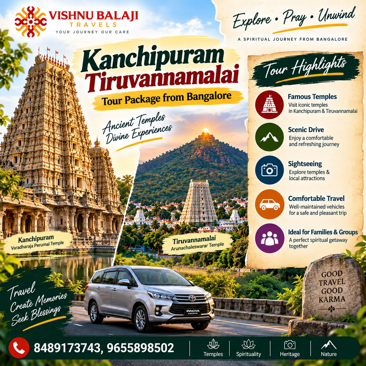 Kanchipuram Tiruvannamalai Tour Package From Bangalore 2 2