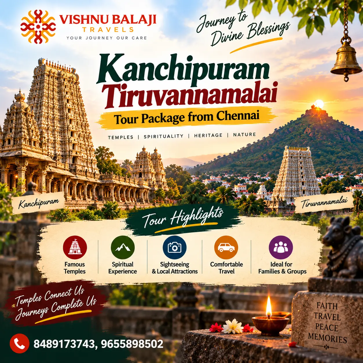Kanchipuram Tiruvannamalai Tour Package From Chennai 2