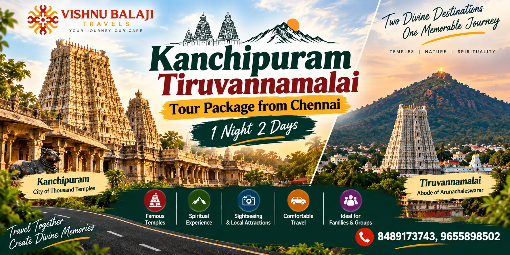 Kanchipuram Tiruvannamalai Tour Package From Chennai