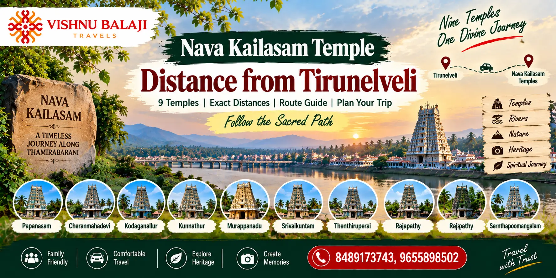Nava Kailasam Temple Distance From Tirunelveli