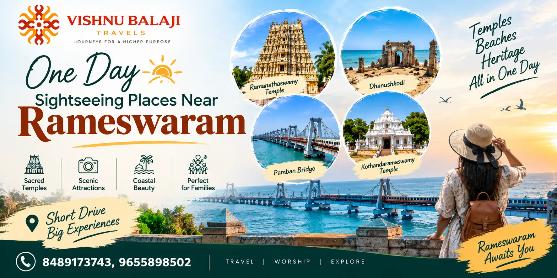 One Day Sightseeing Places Near Rameswaram