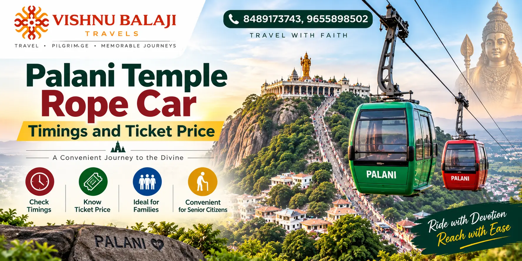 Palani Temple Rope Car Timings And Ticket Price