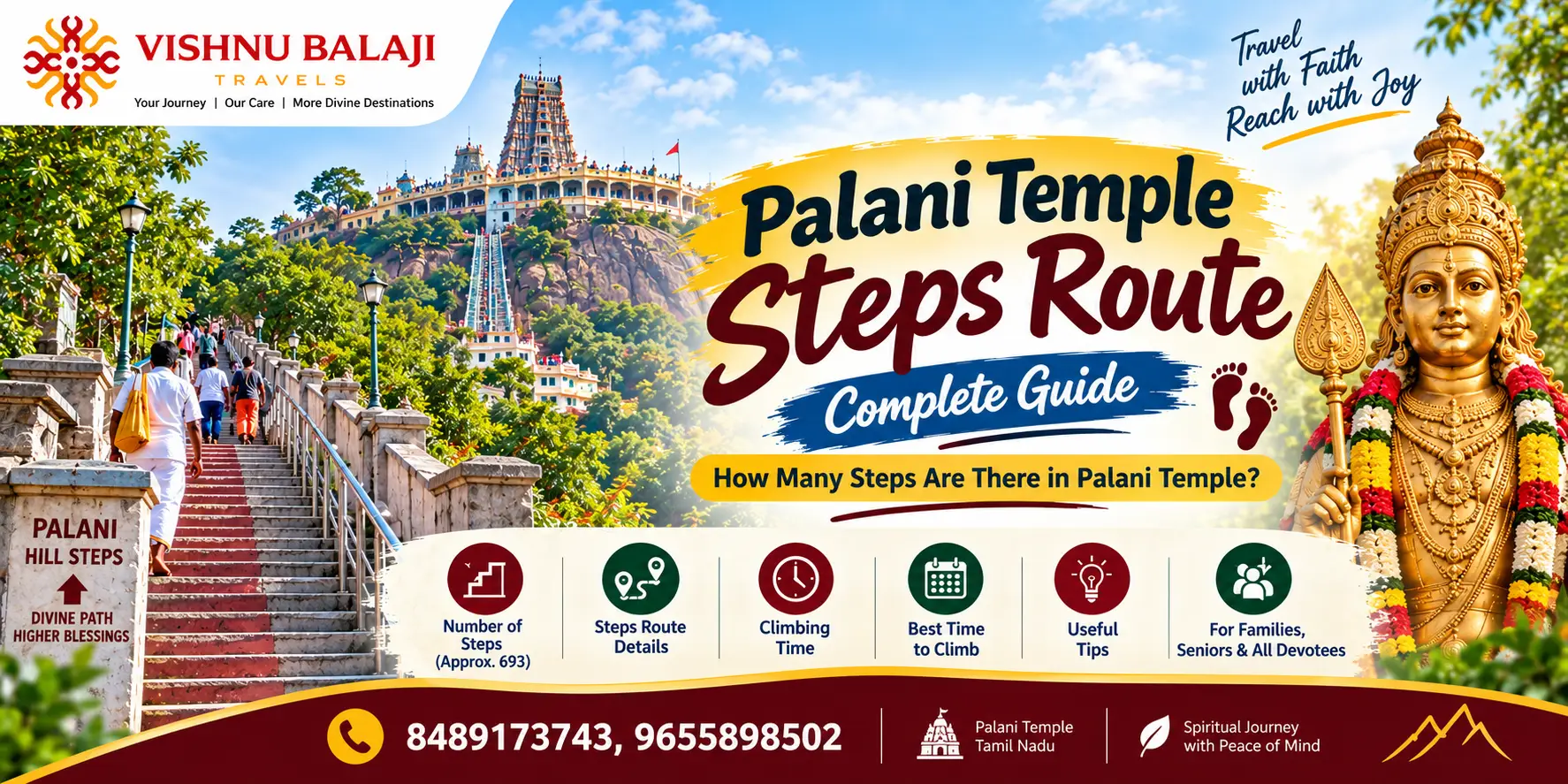 Palani Temple Steps Route