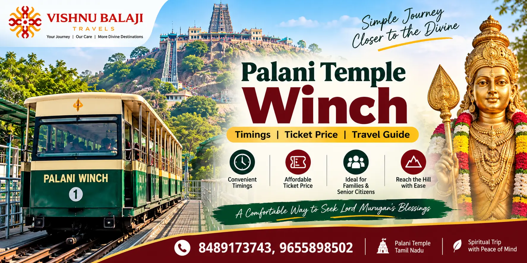 Palani Temple Winch Timings And Ticket Price