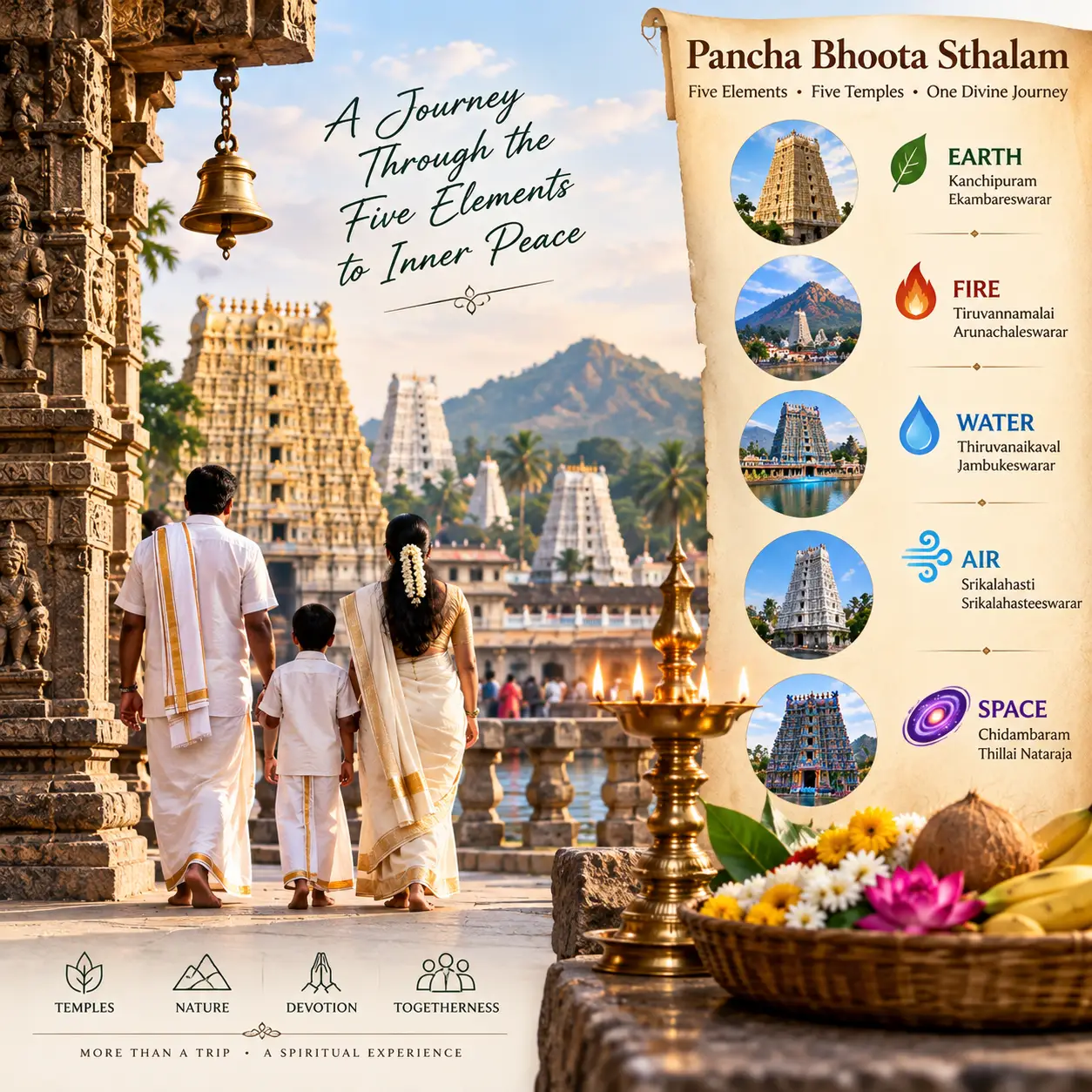 Pancha Bhoota Sthalam Temples Tour From Bangalore About