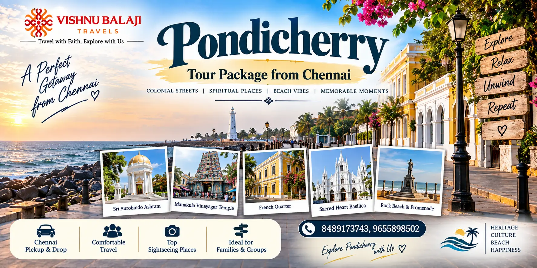 Pondicherry Tour Package From Chennai 2