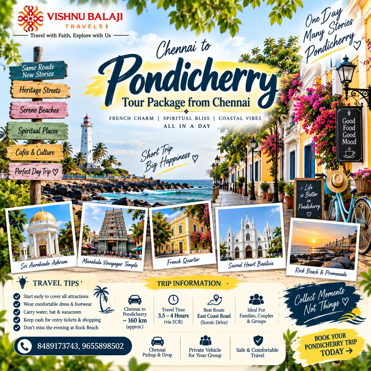 Pondicherry Tour Package From Chennai