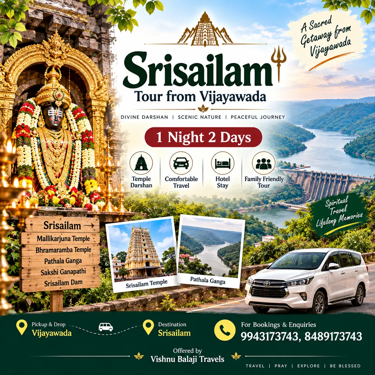 Srisailam Tour From Vijayawada