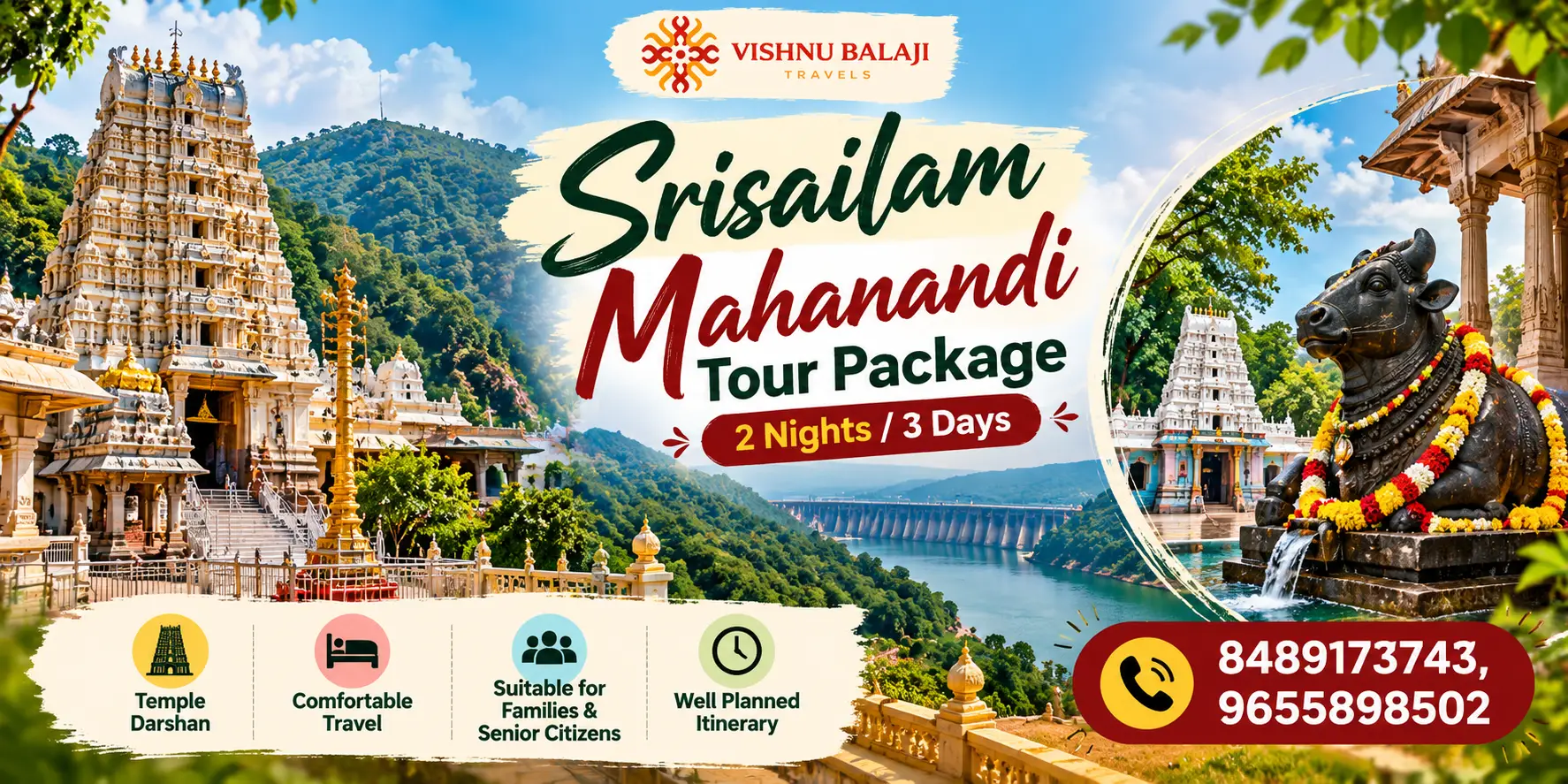 Srisailam Mahanandi 3 Days Package