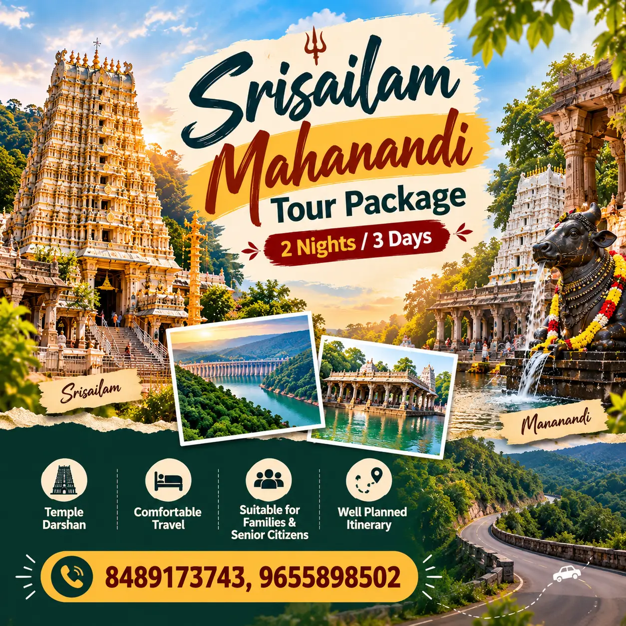 Srisailam Mahanandi Tour Package 2 Nights 3 Days