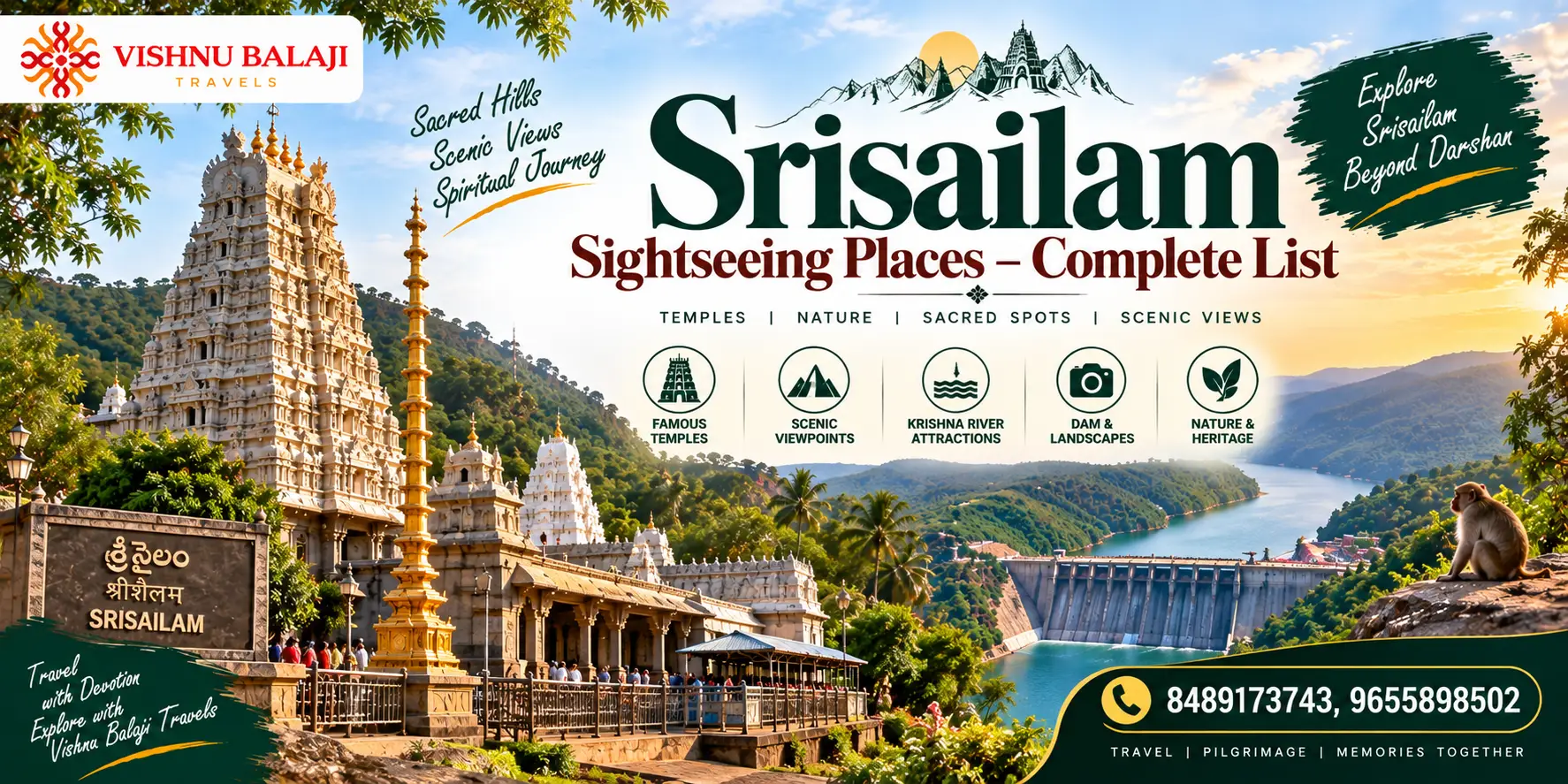 Srisailam Sightseeing Places Complete List