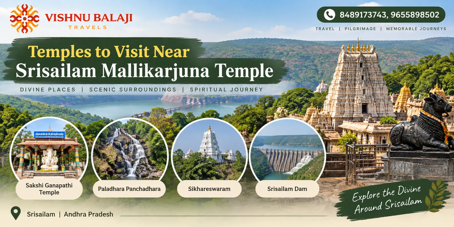 Temples To Visit Near Srisailam Mallikarjuna Temple
