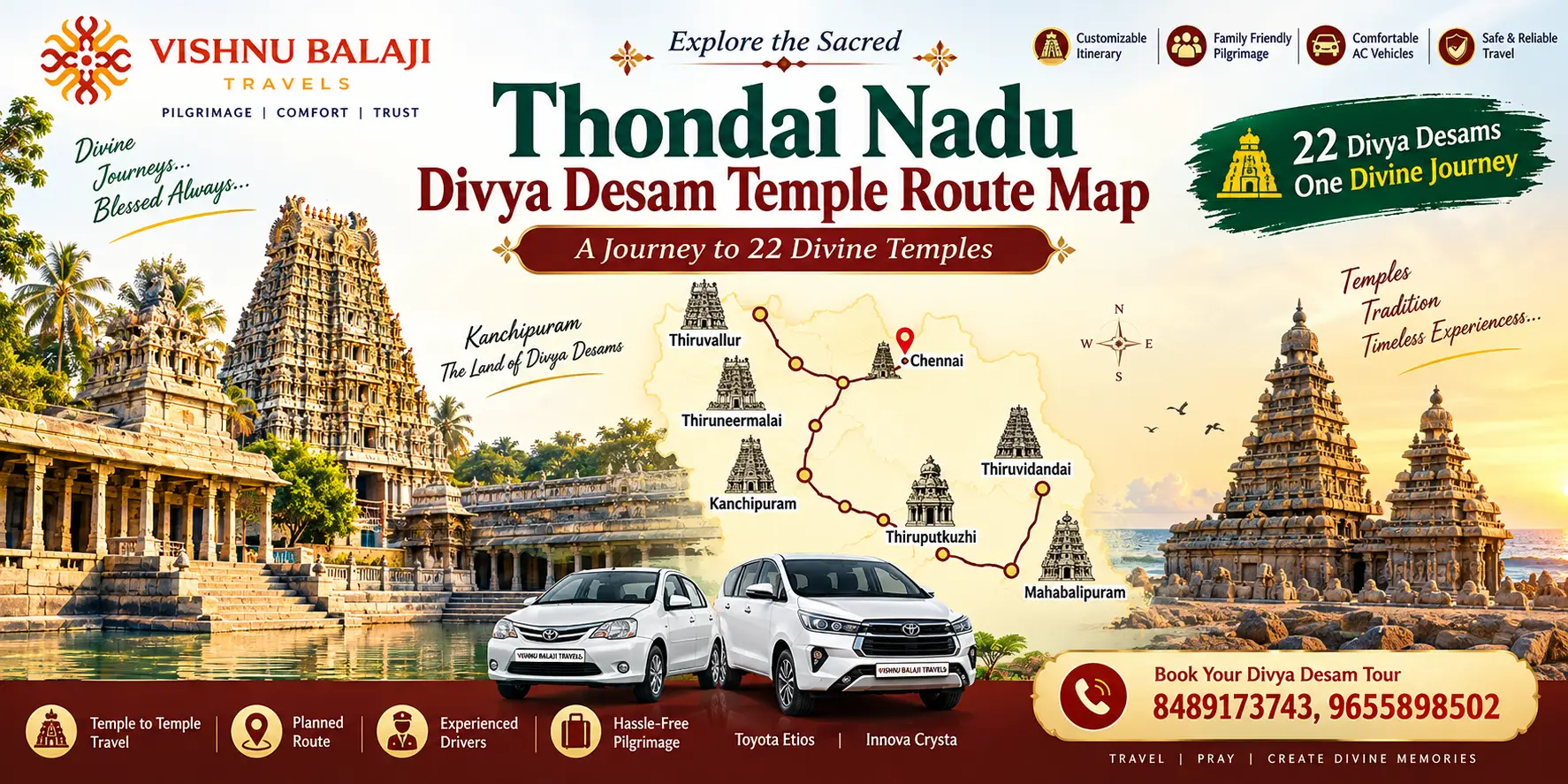 Thondai Nadu Divya Desam Route Map