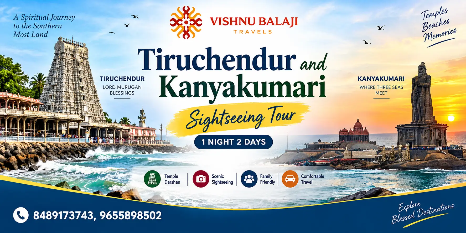 Tiruchendur And Kanyakumari Sightseeing Tour