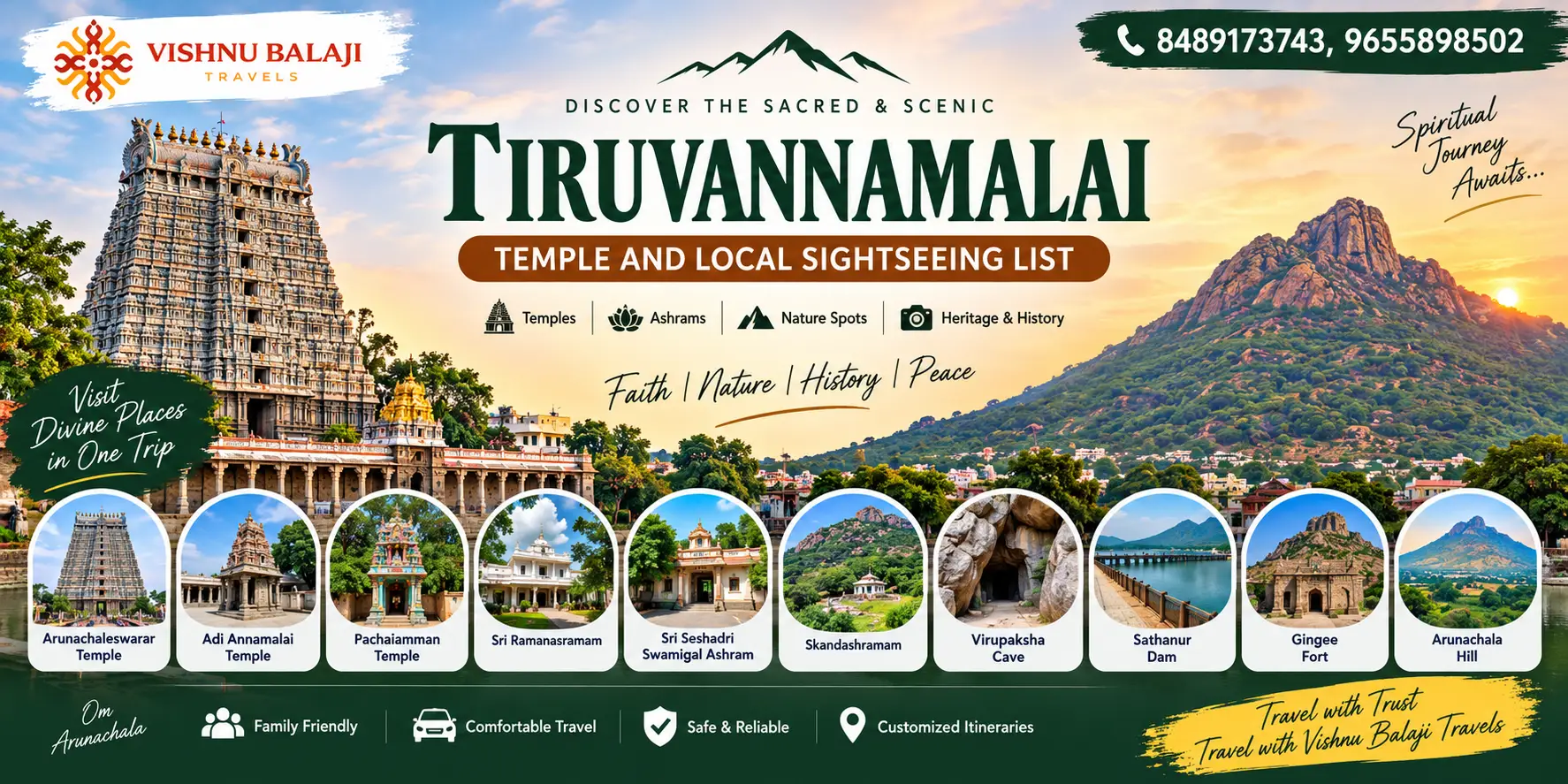 Tiruvannamalai Temple And Local Sightseeing List