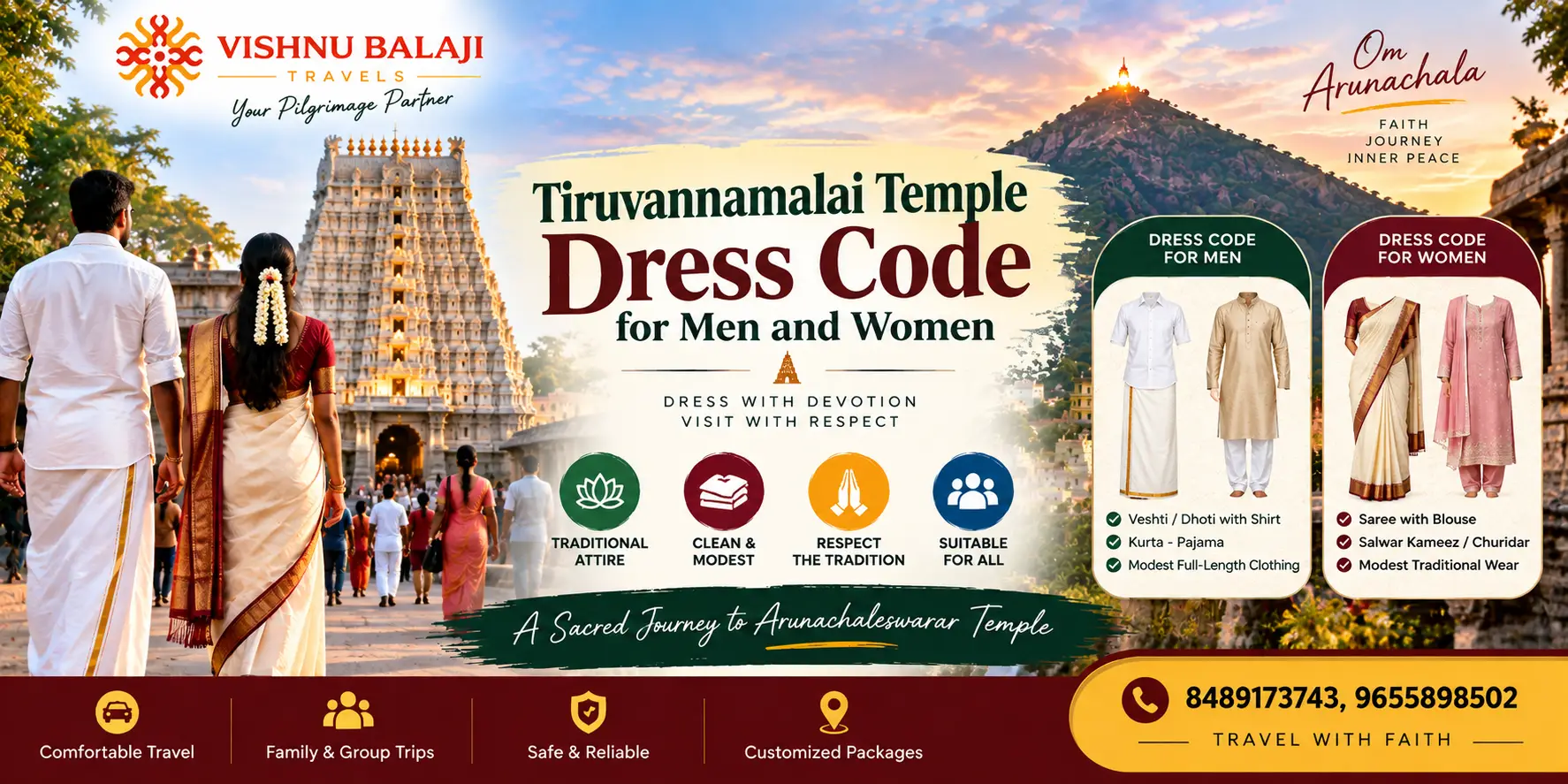 Tiruvannamalai Temple Dress Code For Men And Women 1