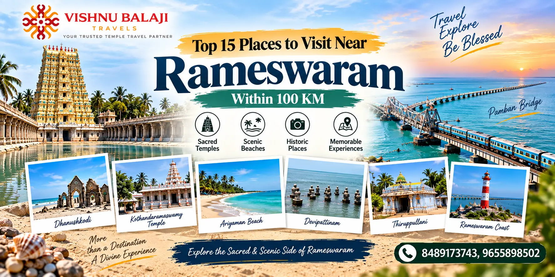 Top 15 Places To Visit Near Rameswaram Within 100 Km