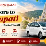 Bangalore to Tirupati Taxi – Rental Tariff