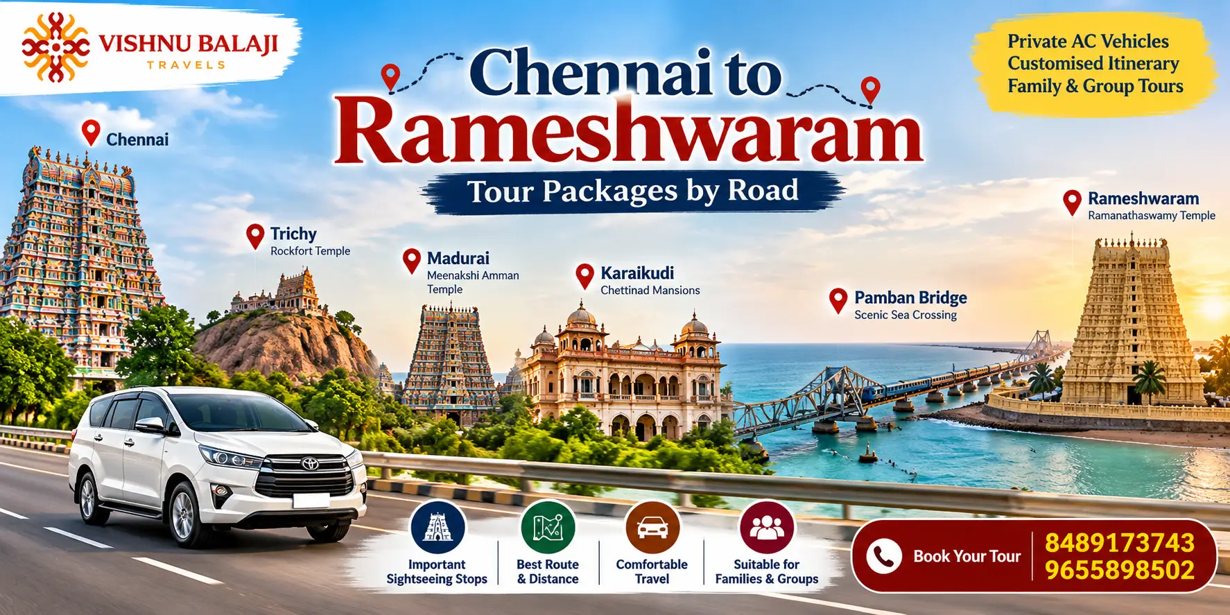 Chennai To Rameshwaram Route Map Tour Package
