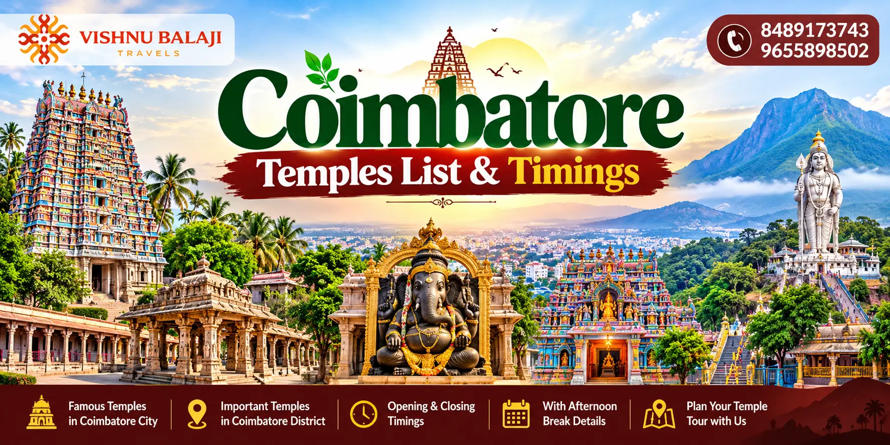 Coimbatore Temples List And Timings