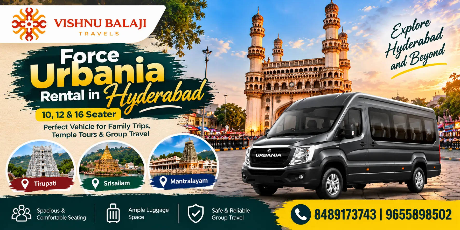 Force Urbania Rental In Hyderabad