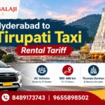 Hyderabad to Tirupati Taxi – Rental Tariff