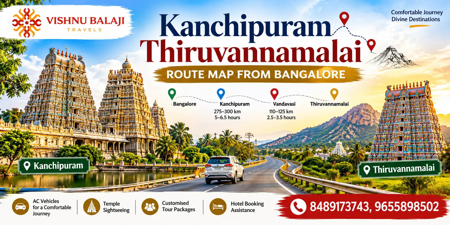 Kanchipuram Thiruvannamalai Route Map From Bangalore