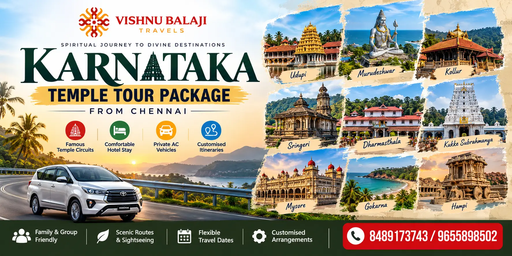 Karnataka Temple Tour Package From Chennai