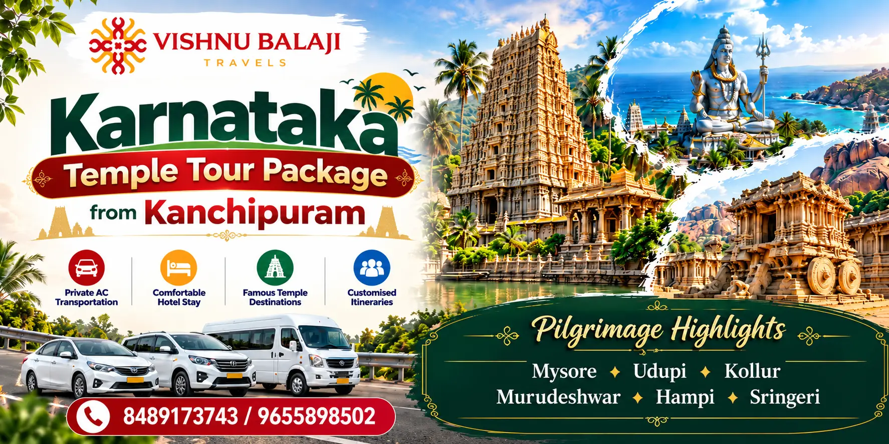 Karnataka Temple Tour Package From Kanchipuram